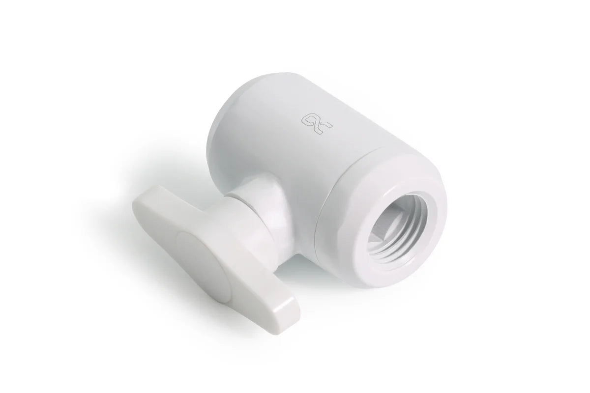 Alphacool Eiszapfen 2-way ball valve G1/4 - White