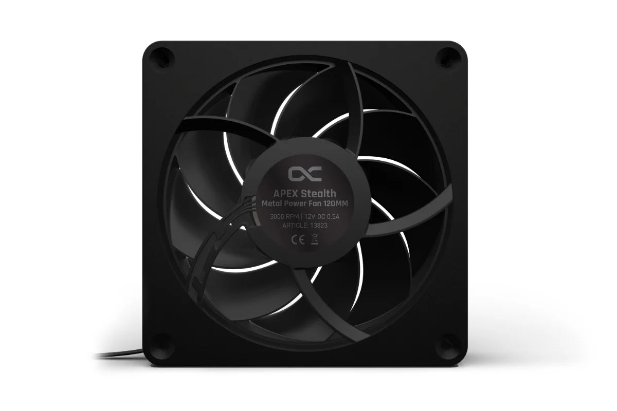 Alphacool Apex Stealth Metal Power Fan 3000rpm Matt Black (120x120x25mm)