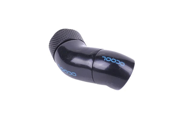 Alphacool HF angle adapter double 45° rotatable G1/4 AG to G1/4 IG - Deep Black