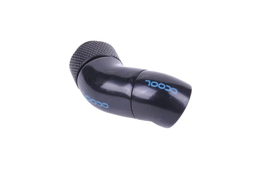 Alphacool HF angle adapter double 45° rotatable G1/4 AG to G1/4 IG - Deep Black