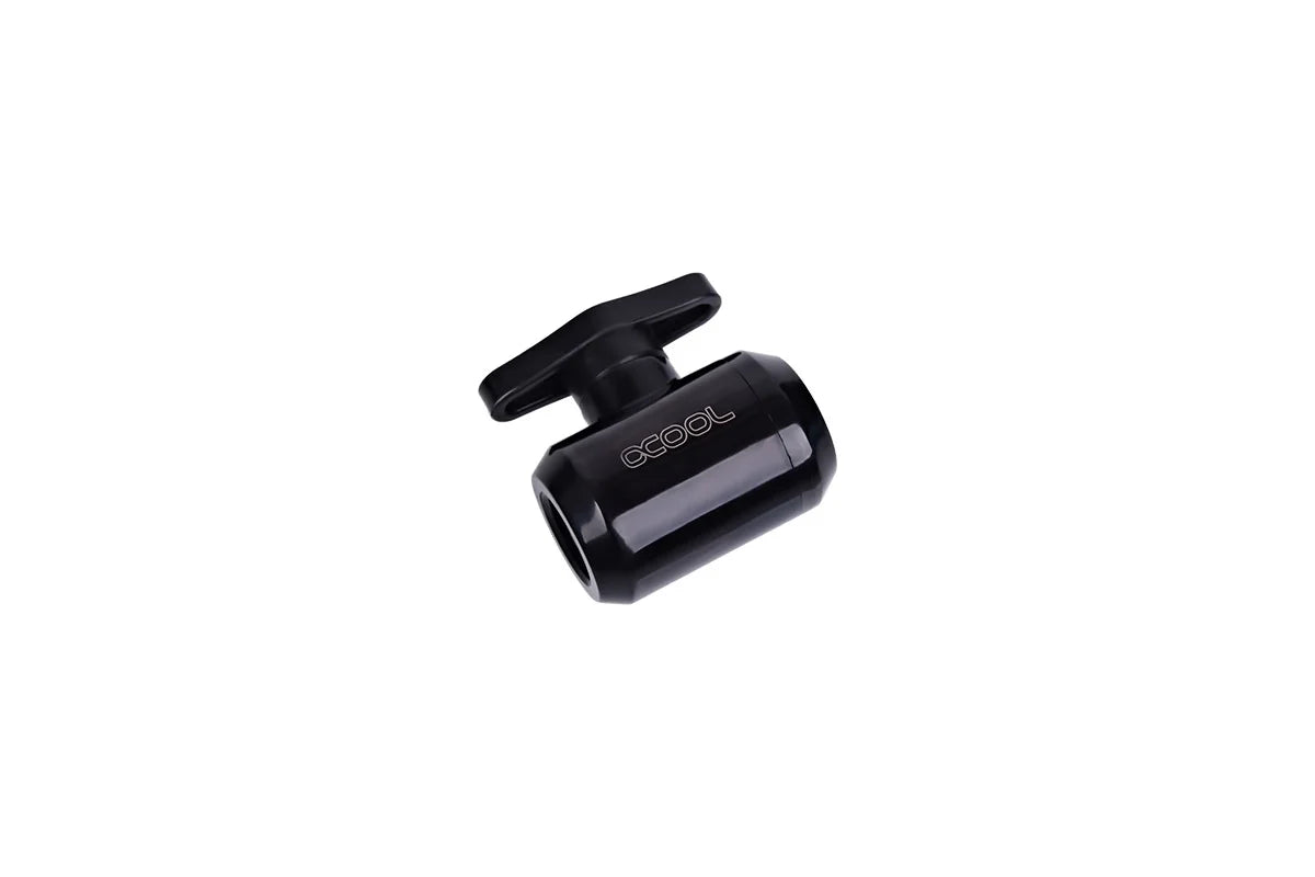 Alphacool Eiszapfen 2-way ball valve G1/4 - Deep Black