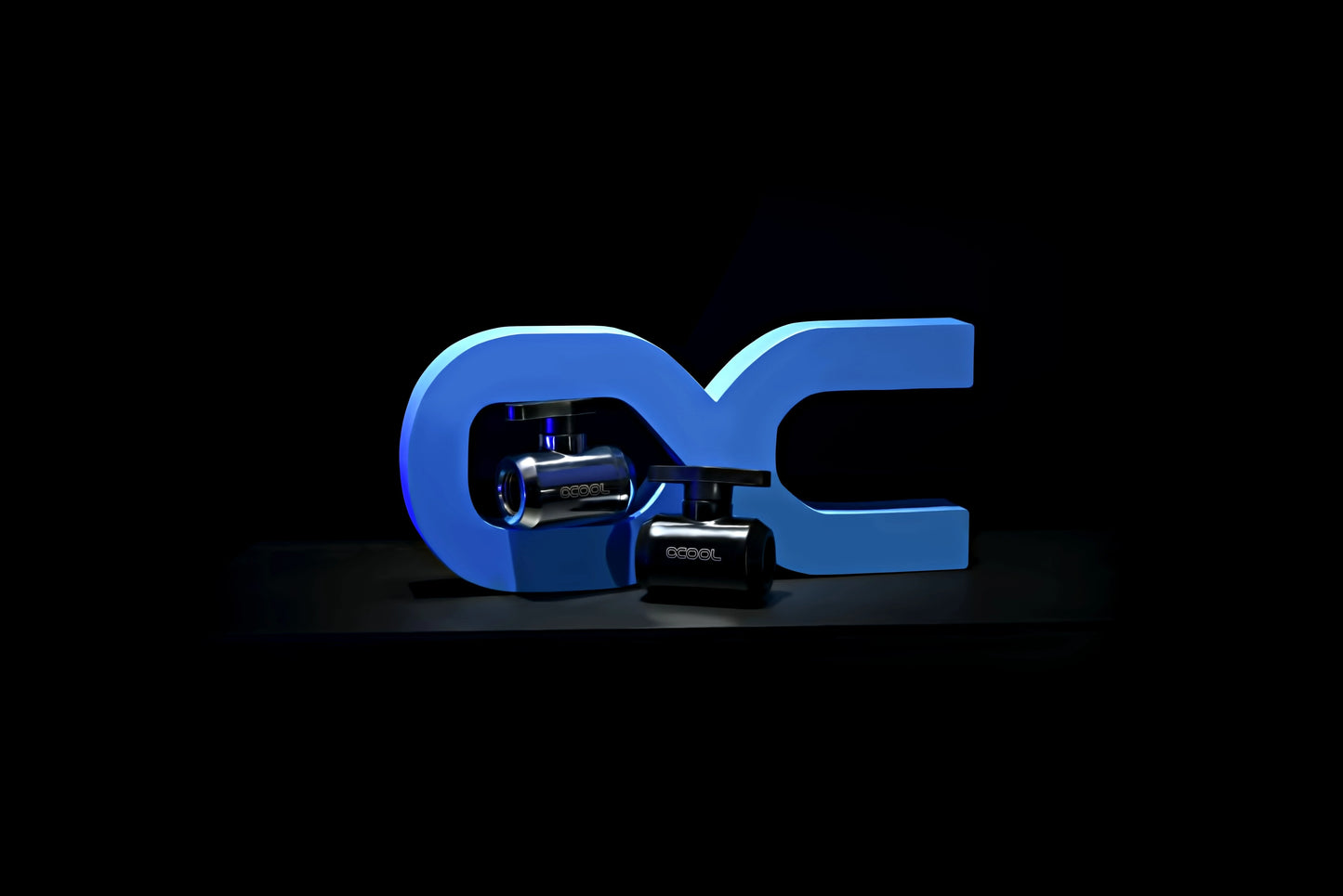 Alphacool Eiszapfen 2-way ball valve G1/4 - Deep Black