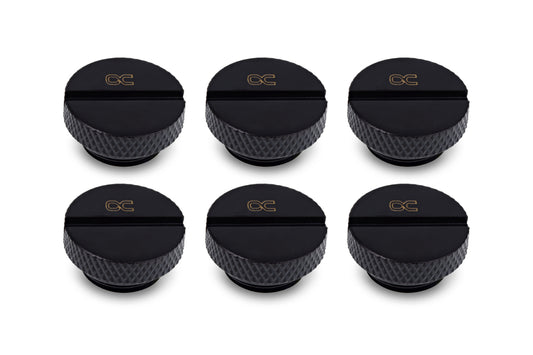 Alphacool Eiszapfen screw plug G1/4 - 6pcs Set Deep Black