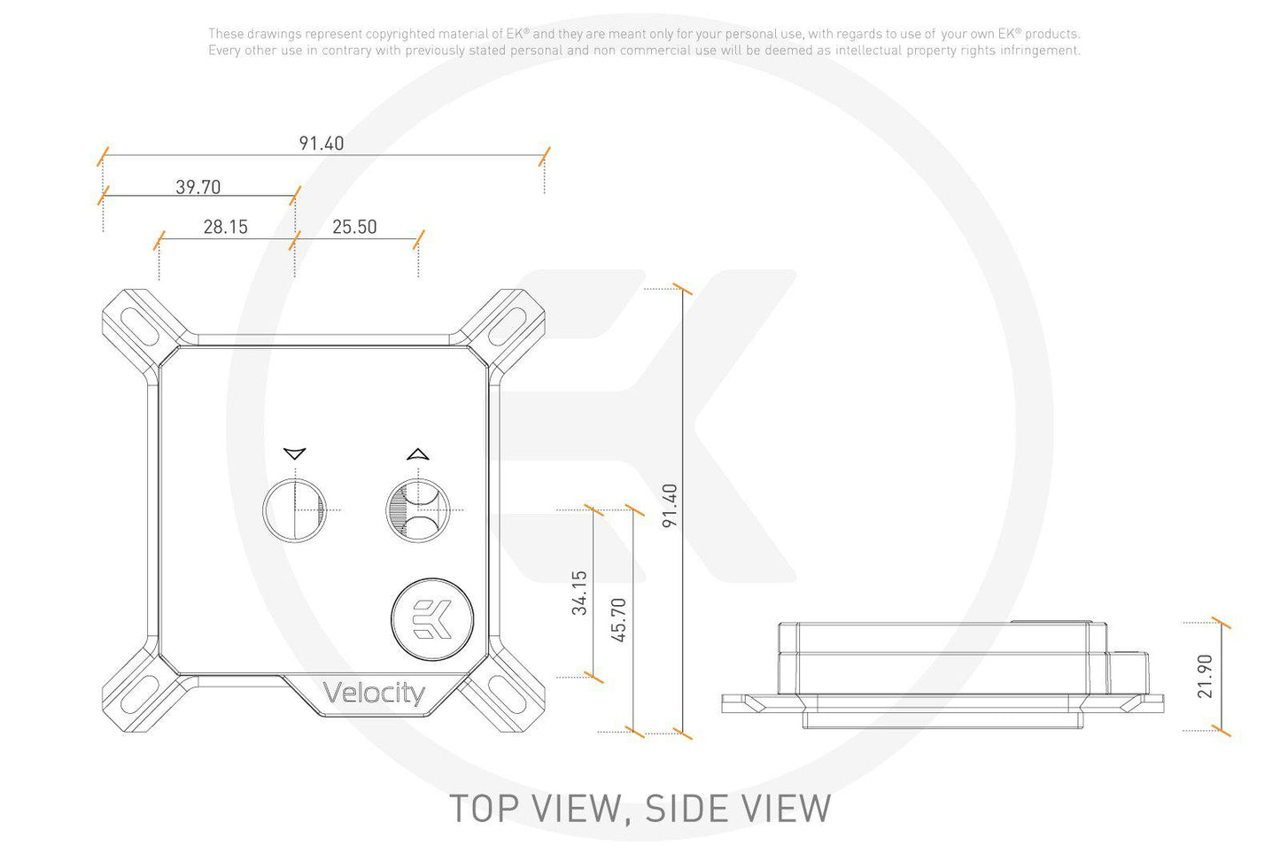 EK-Quantum Velocity D-RGB - Nickel + Plexi - Canada Watercool