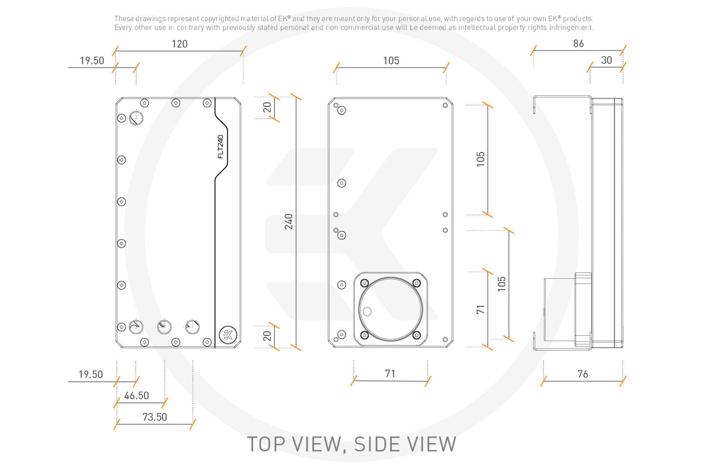 EKWB EK-Quantum Kinetic FLT 240 D5 PWM D-RGB - Plexi - Canada Watercool