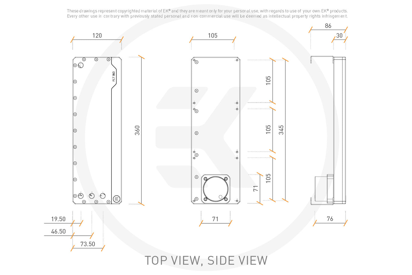 EKWB EK-Quantum Kinetic FLT 360 D5 PWM D-RGB - Plexi - Canada Watercool